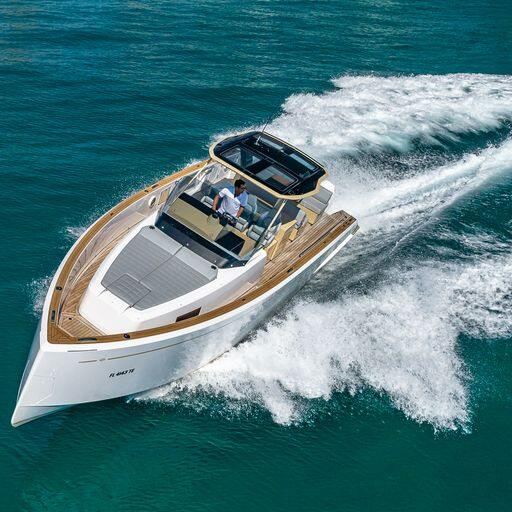 Axopar 38 premium cruiser underway near Miami Beach